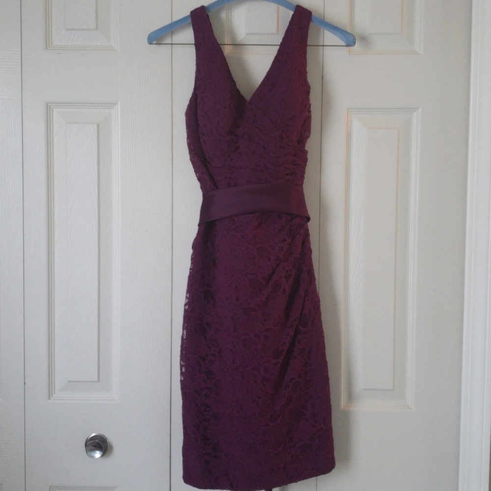 Eggplant bridesmaid's dress